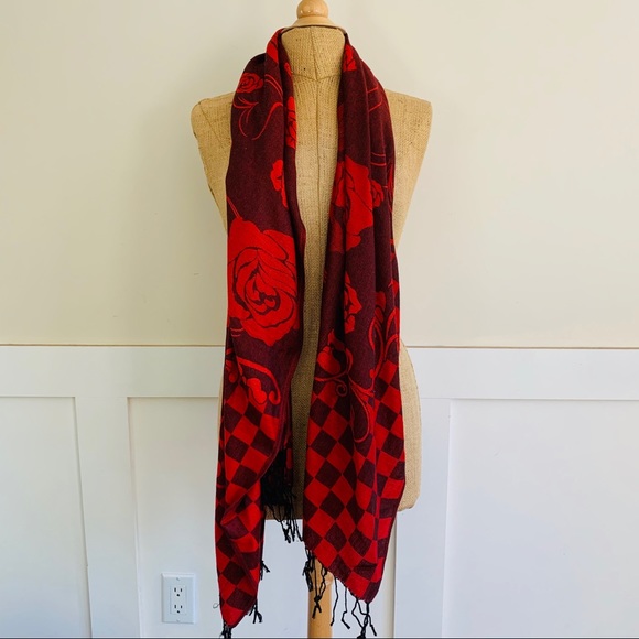 Red pashmina - Picture 4 of 9